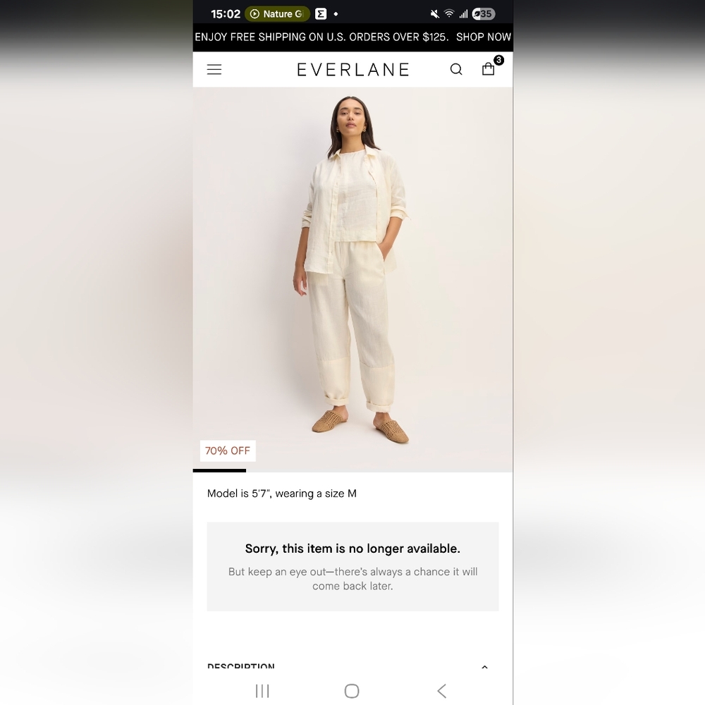 Everlane Cream Women's Trousers